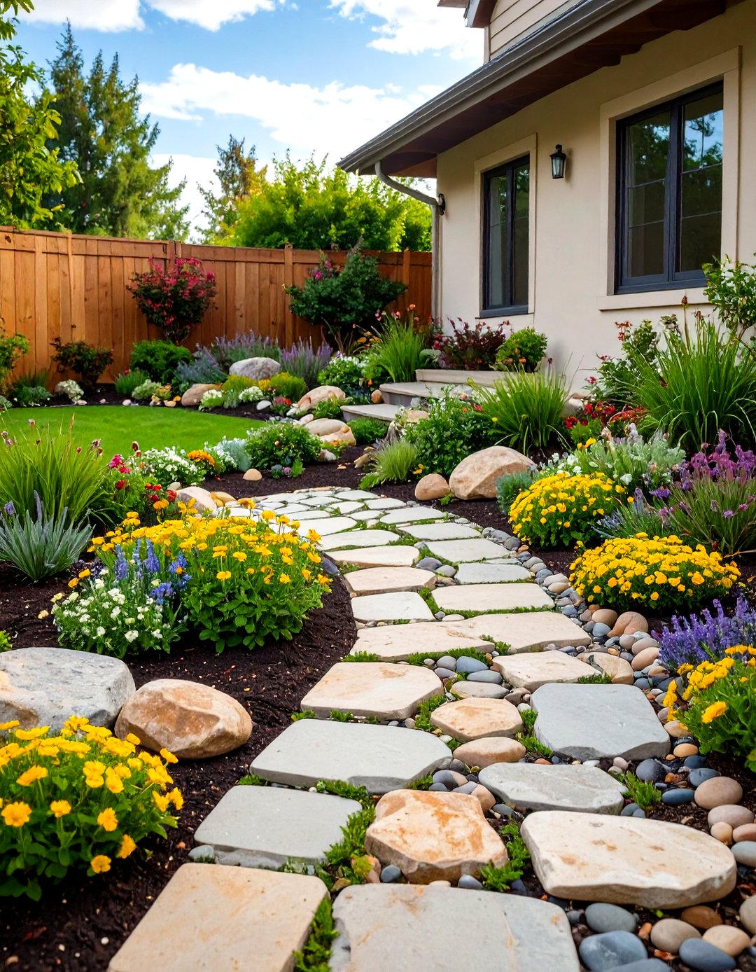 30 Low-Maintenance Landscaping Ideas with Rocks - We Love Home Blog
