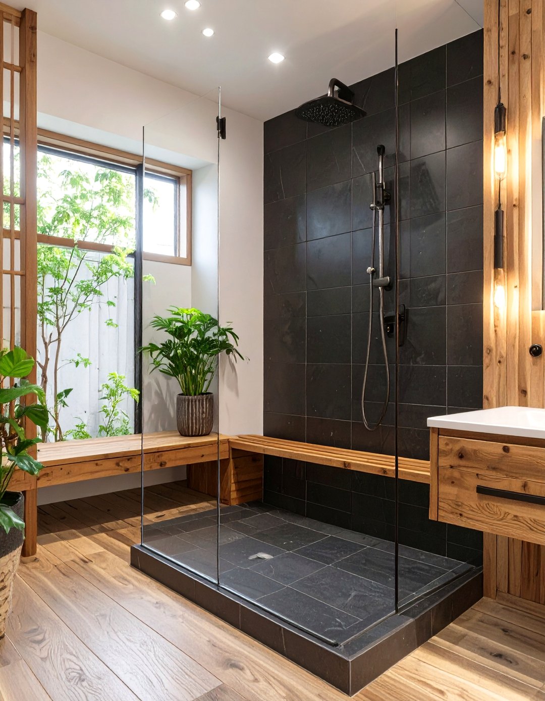 30 Black Shower Tile Ideas for a Bold Modern Bathroom - We Love Home Blog