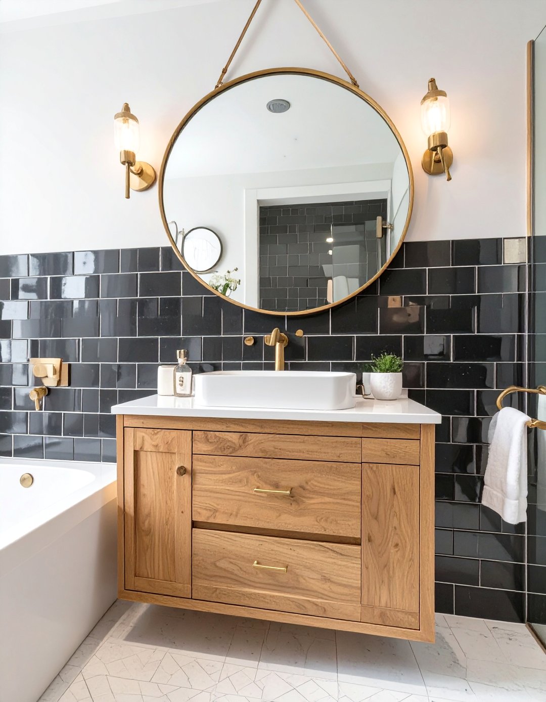 30 Bathroom Sink Backsplash Ideas for Stylish Walls - We Love Home Blog
