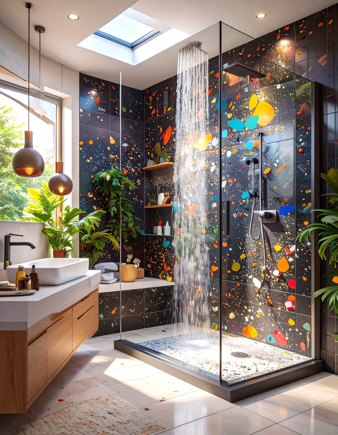 30 Black Shower Tile Ideas for a Bold Modern Bathroom - We Love Home Blog
