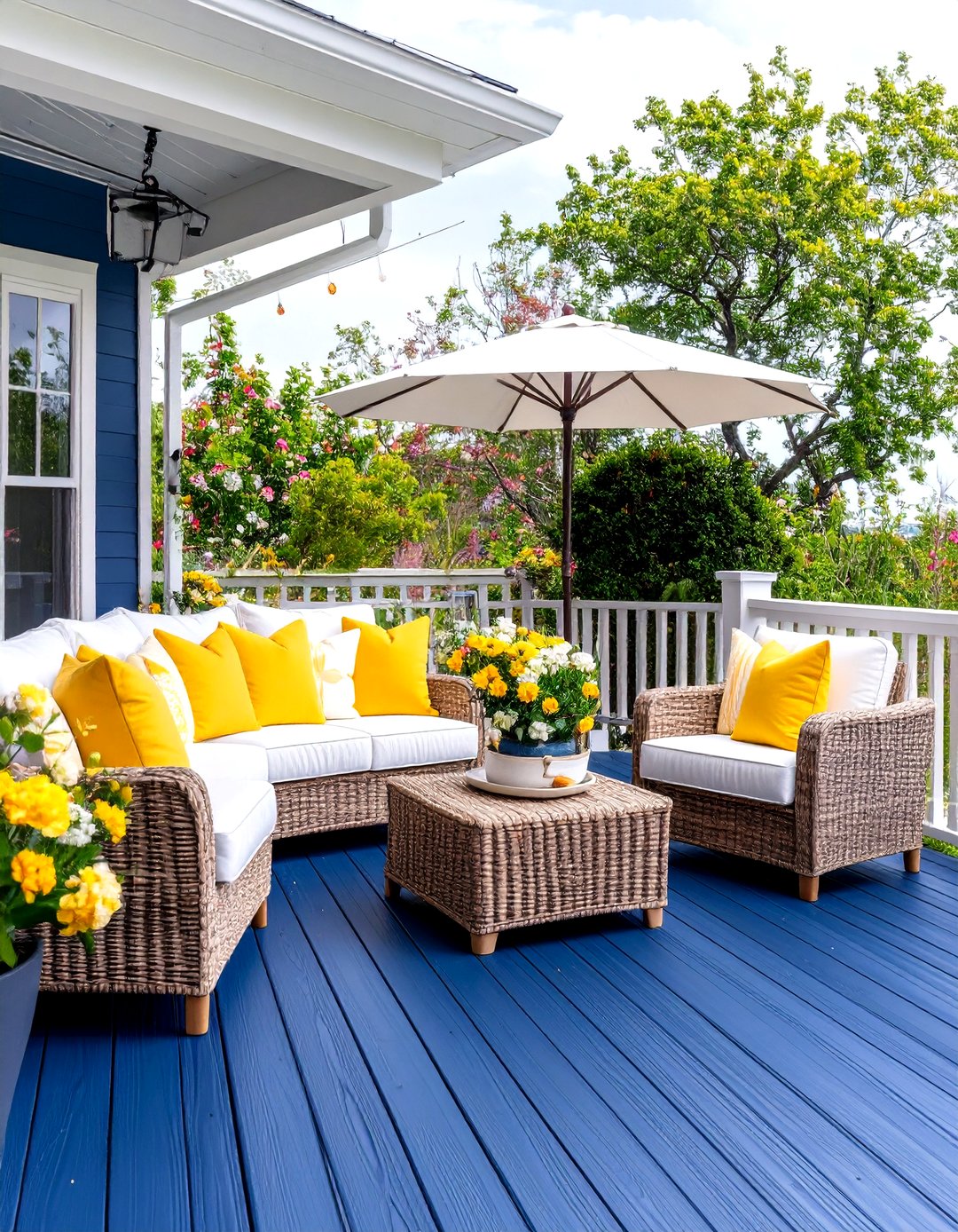 30 Painted Deck Ideas to Boost Your Outdoor Style Today - We Love Home Blog