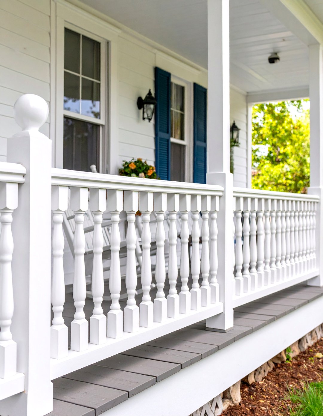 Country Porch Rails 30 Front Porch Railing Ideas for Instant Curb Appeal - We Love Home Blog