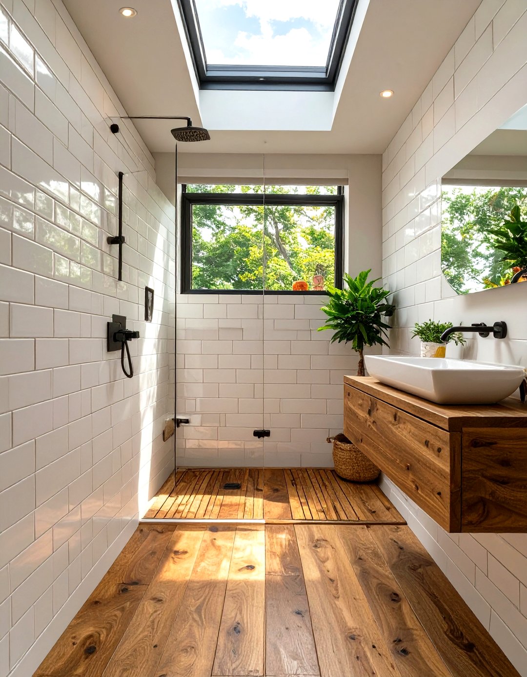 Highlight Window Shower 30 Practical Window in Shower Ideas for Natural Light - We Love Home Blog
