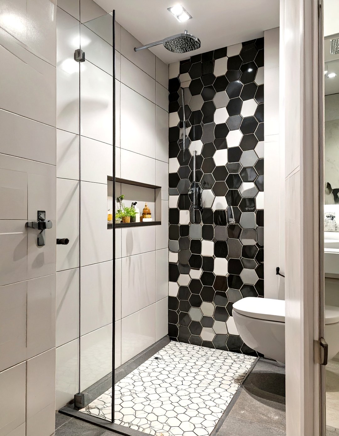30 Small Doorless Walk In Shower Ideas for Modern Baths - We Love Home Blog