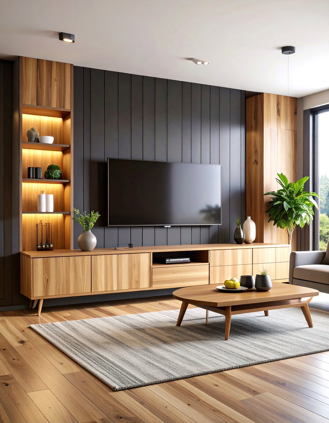 30 Accent Wall Behind TV Ideas for Your Living Room - We Love Home Blog