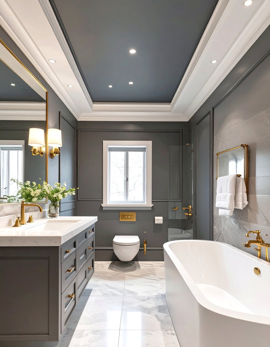 30 Unique Bathroom Ceiling Ideas to Elevate Your Space - We Love Home Blog