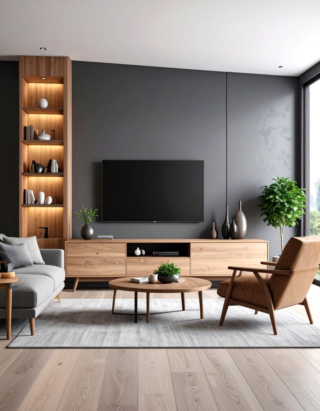 30 Accent Wall Behind TV Ideas for Your Living Room - We Love Home Blog