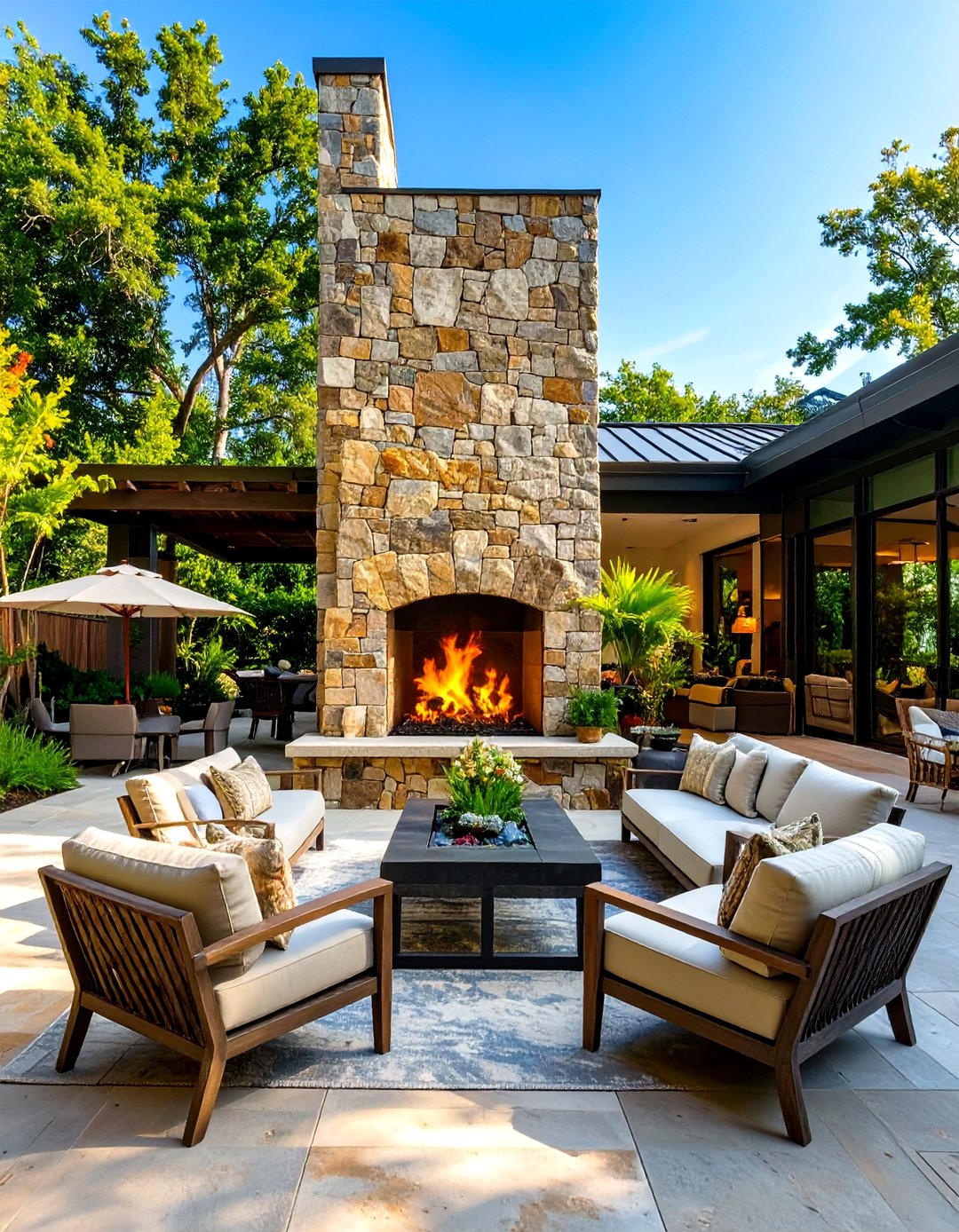 30 Best Outdoor Fireplace Ideas to Enhance Your Backyard - We Love Home ...
