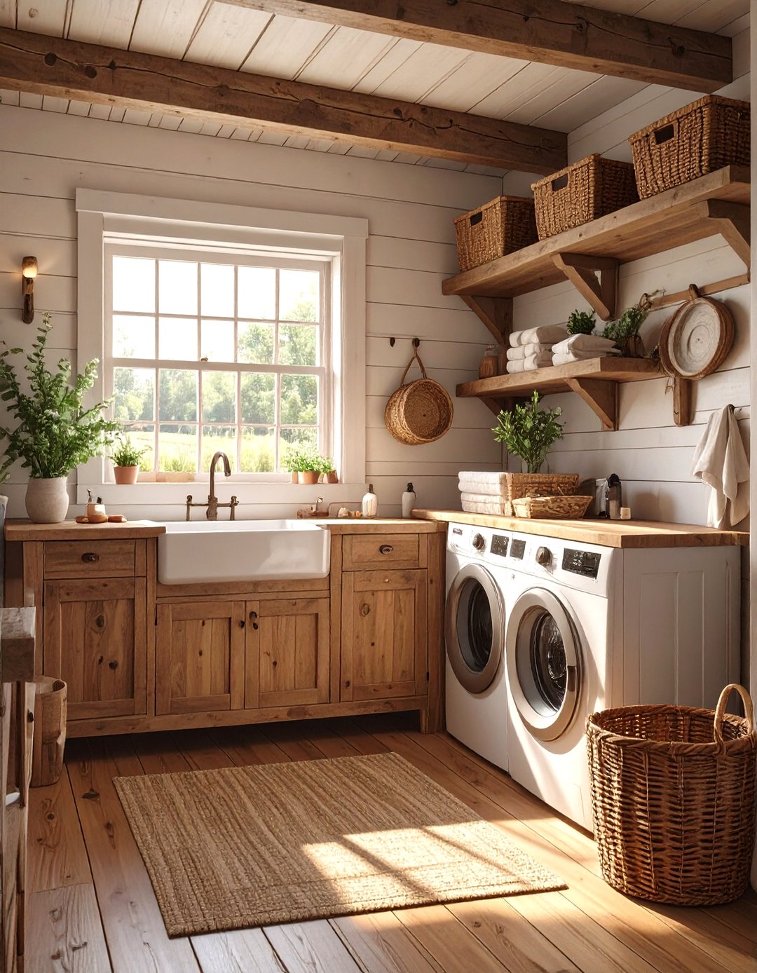 30 Combination Small Bathroom and Laundry Room Designs - We Love Home Blog