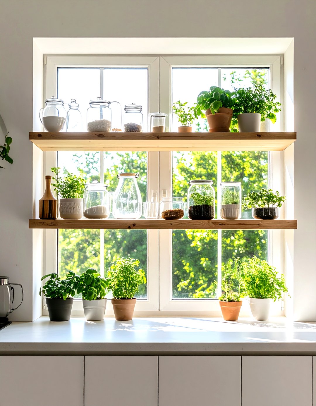 Flaoting Window 30 Kitchen Floating Shelves Ideas for Storage - We Love Home Blog
