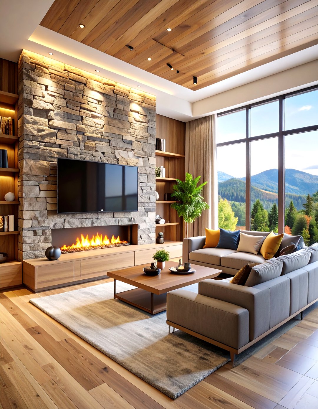 30 Accent Wall Behind TV Ideas for Your Living Room - We Love Home Blog