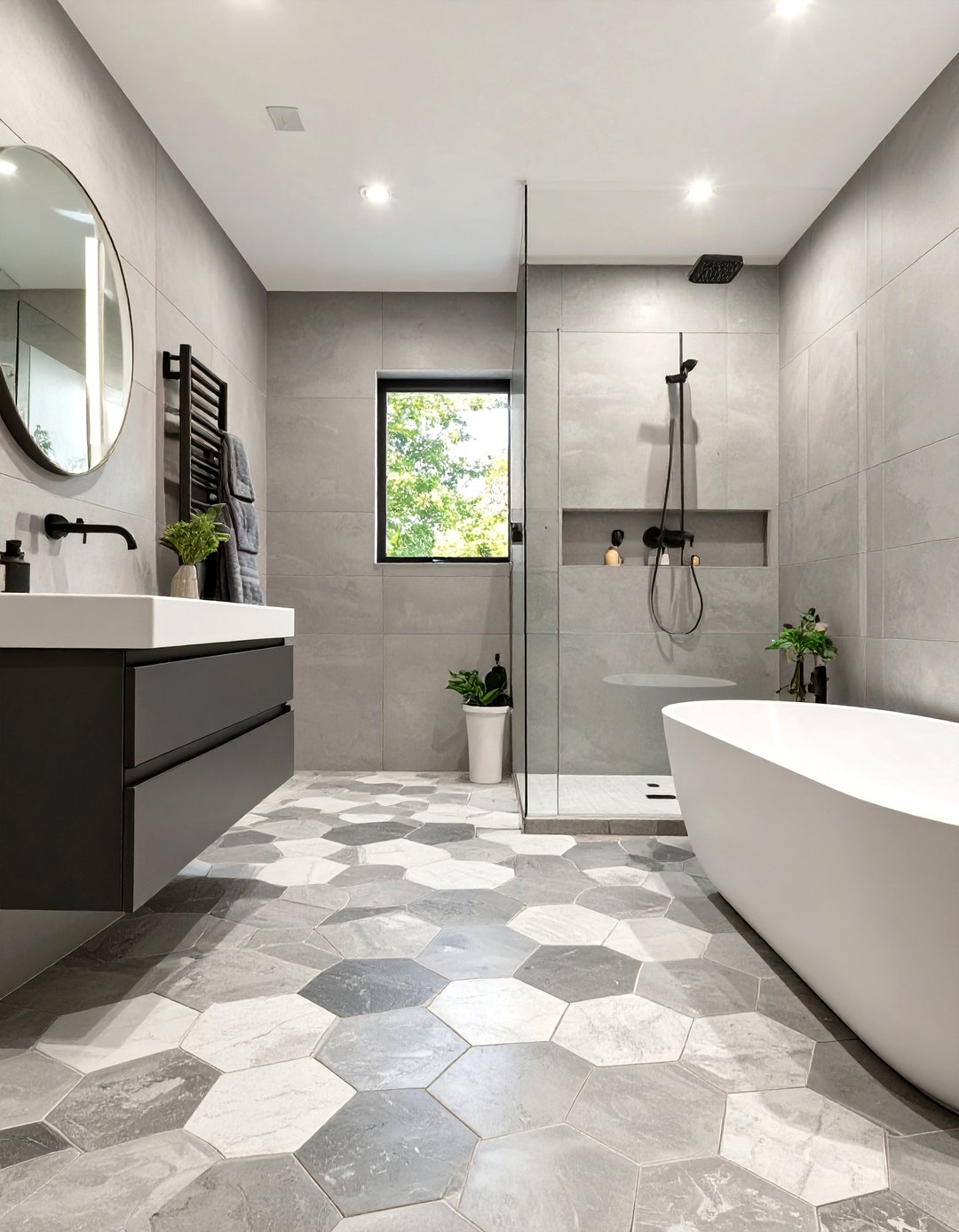 30 Grey Modern Small Bathroom Designs for Maximum Impact - We Love Home ...