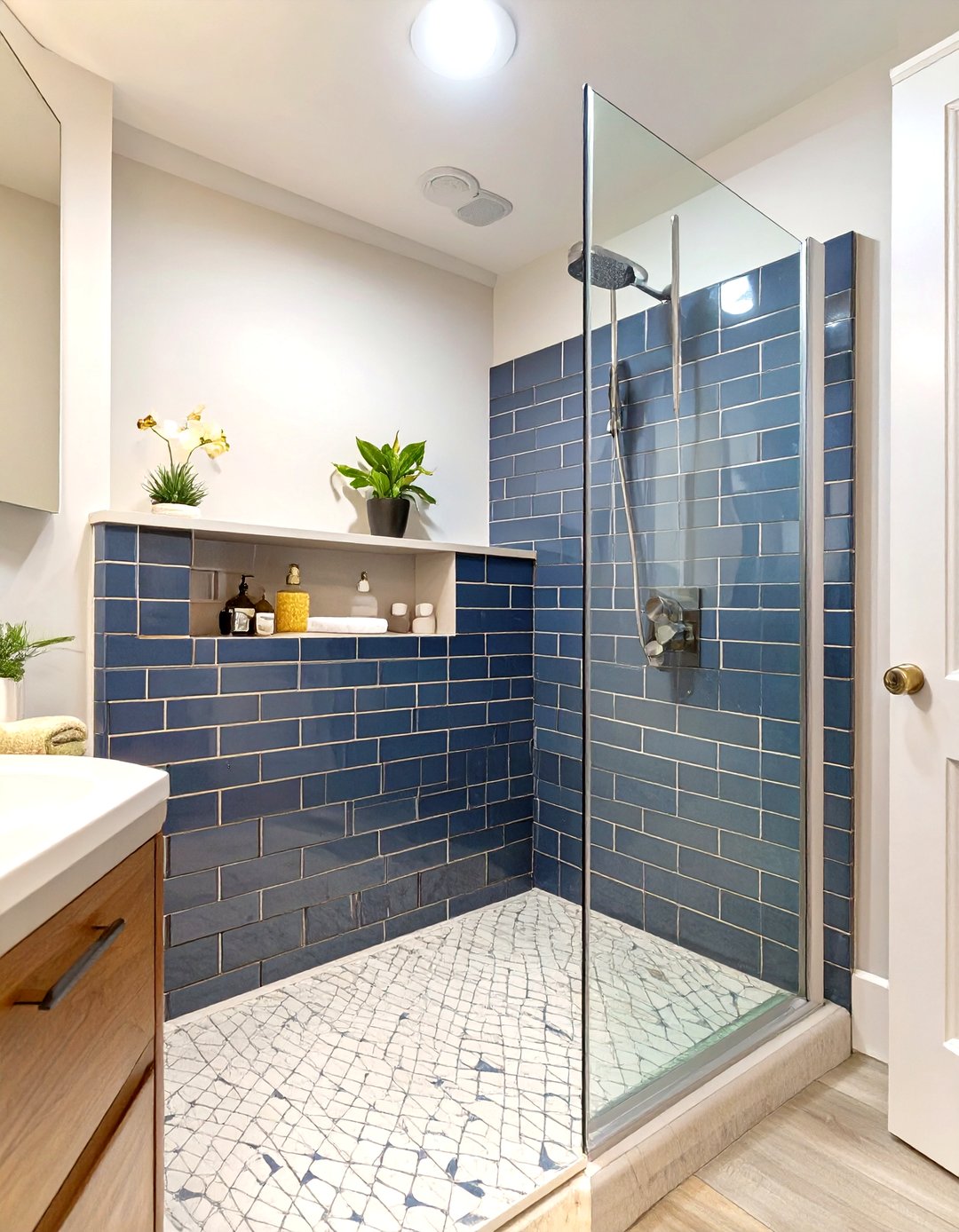 30 Small Doorless Walk In Shower Ideas for Modern Baths - We Love Home Blog