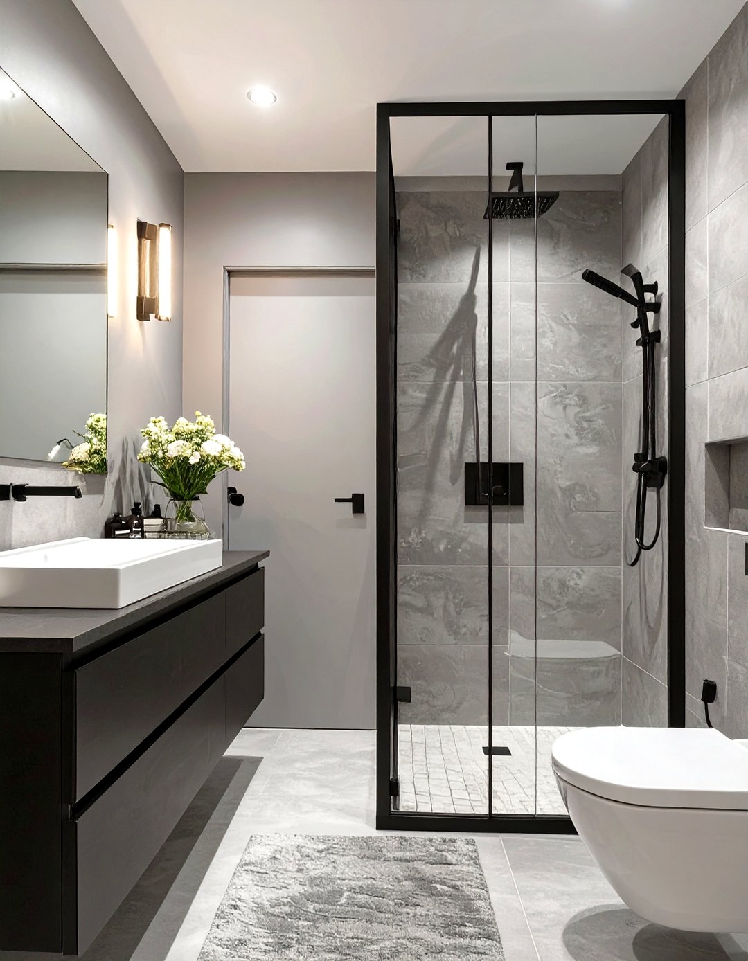 30 Modern Grey Bathroom Ideas for a Spa-Like Atmosphere - We Love Home Blog