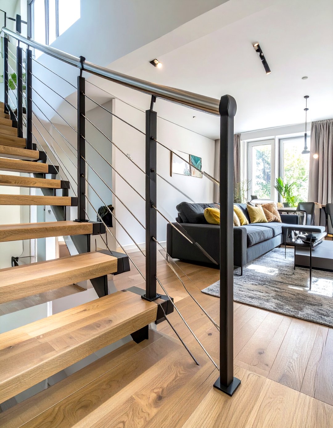 30 Modern Stairway Railing Ideas for a Stylish Home - We Love Home Blog