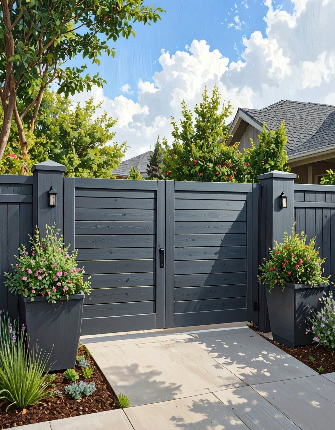 Front Fencing 30 Modern Front Yard Fence Ideas for Style and Privacy - We Love Home Blog