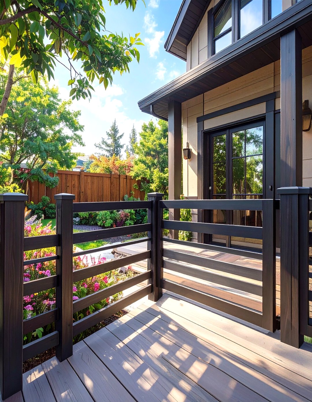 30 Modern Horizontal Deck Railing Ideas for Sleek Decks - We Love Home Blog
