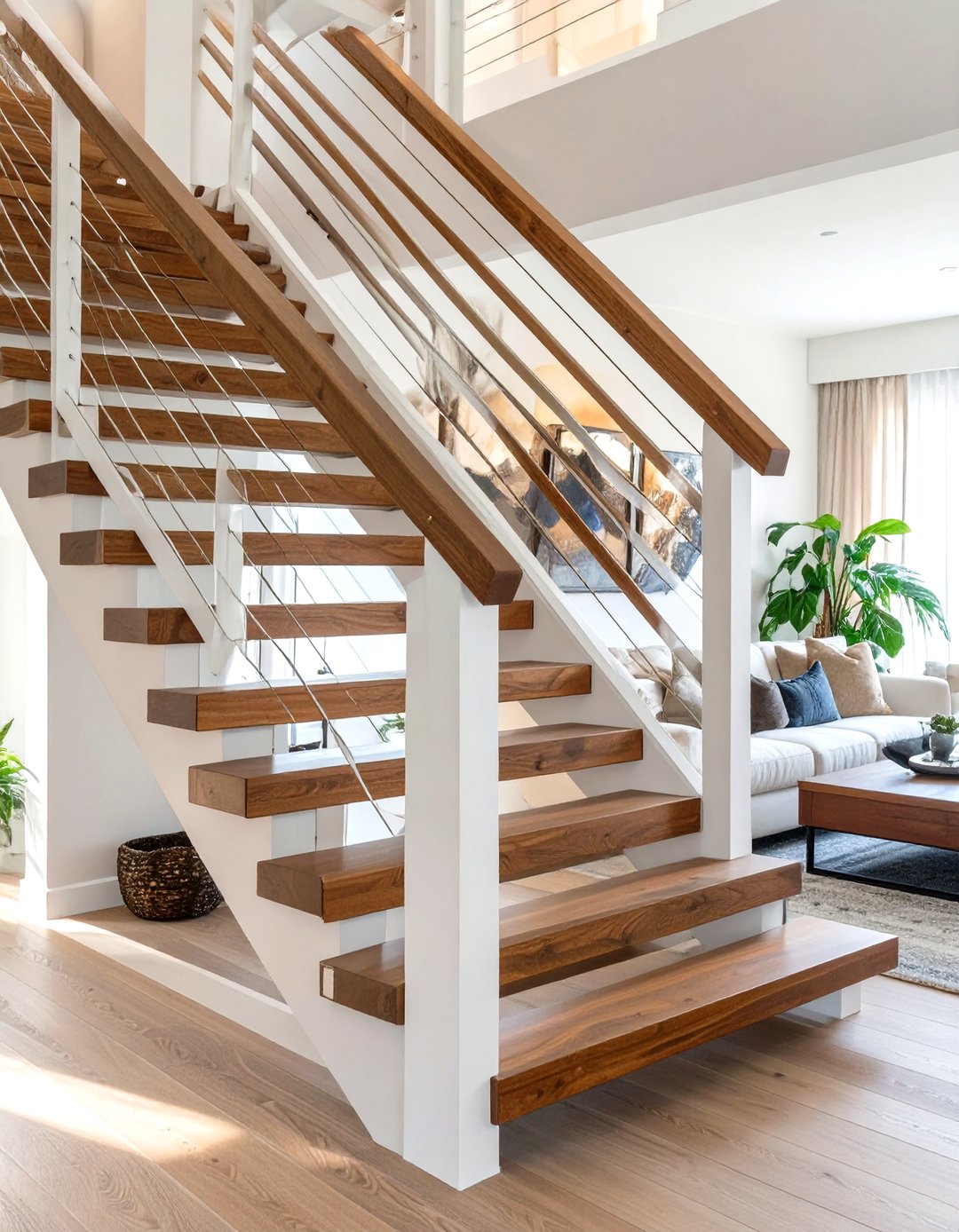 Slatted Railing 30 Modern Stairway Railing Ideas for a Stylish Home - We Love Home Blog
