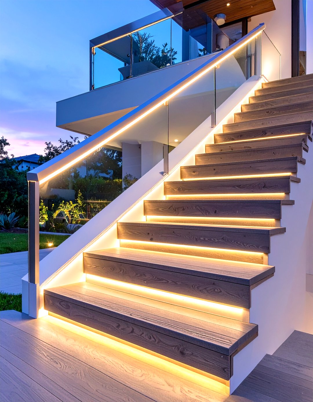 Stage Light Railing 30 Modern Stairway Railing Ideas for a Stylish Home - We Love Home Blog