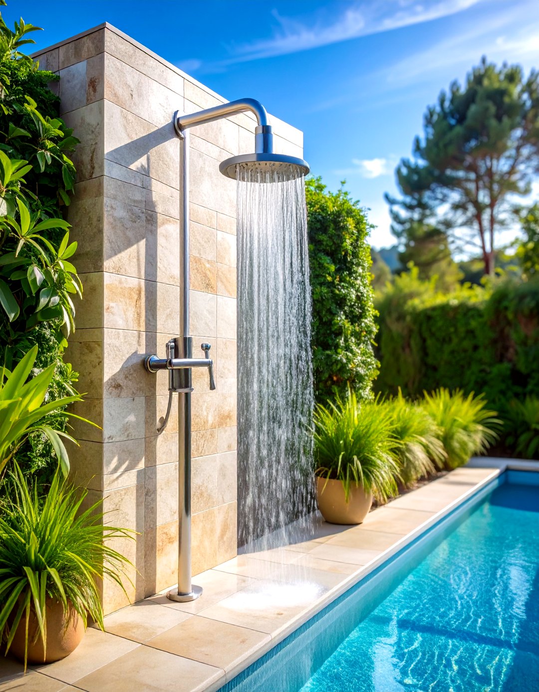 Poolside Shower 30 Outdoor Showers Ideas for a Refreshing Backyard Oasis - We Love Home ...