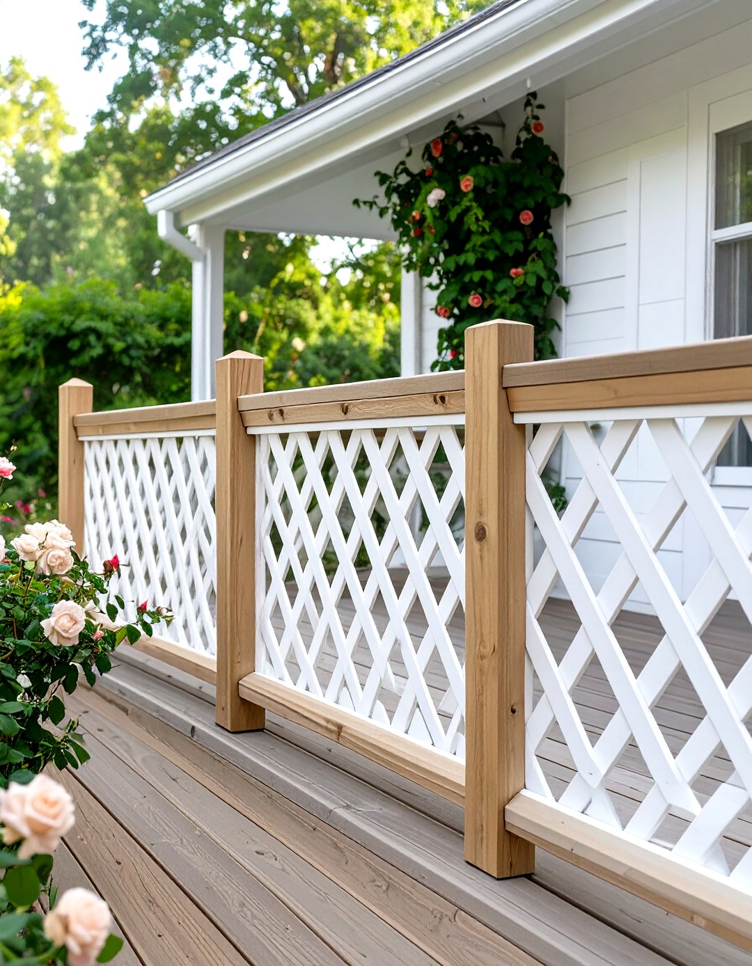 30 Stylish Wood Deck Railing Ideas for Better Design - We Love Home Blog
