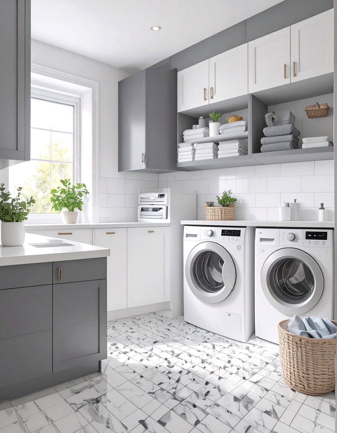 30 Modern Stacked Laundry Room Ideas to Save Space - We Love Home Blog