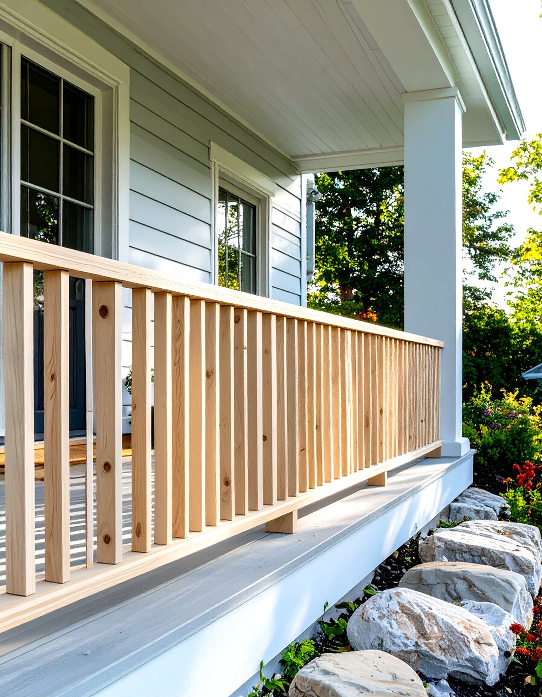 Wooden Railing Rvt 30 Wood Front Porch Railing Ideas for Classic Style - We Love Home Blog