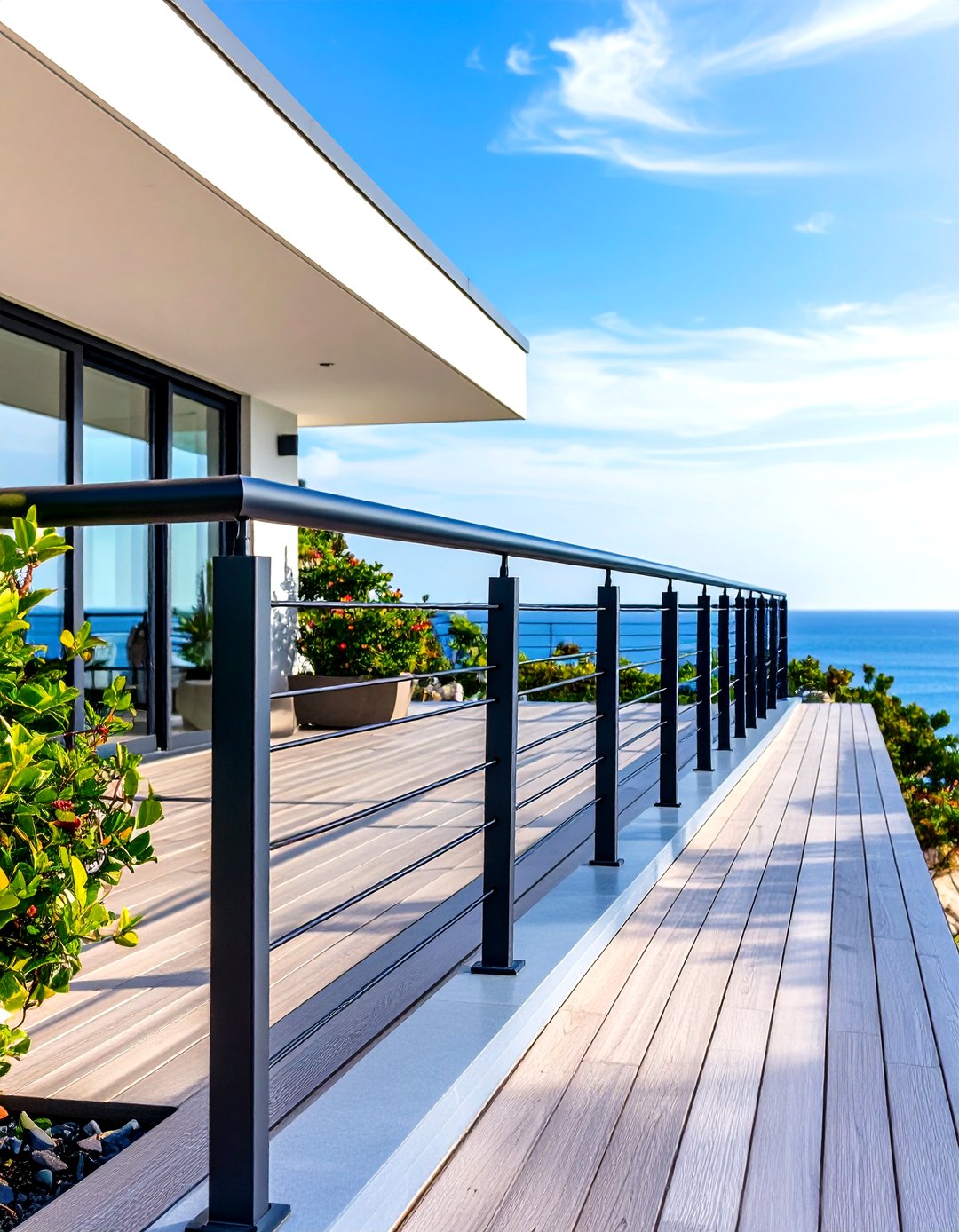 Nesting Full Railing 30 Modern Patio Railing Ideas to Elevate Your Deck - We Love Home Blog