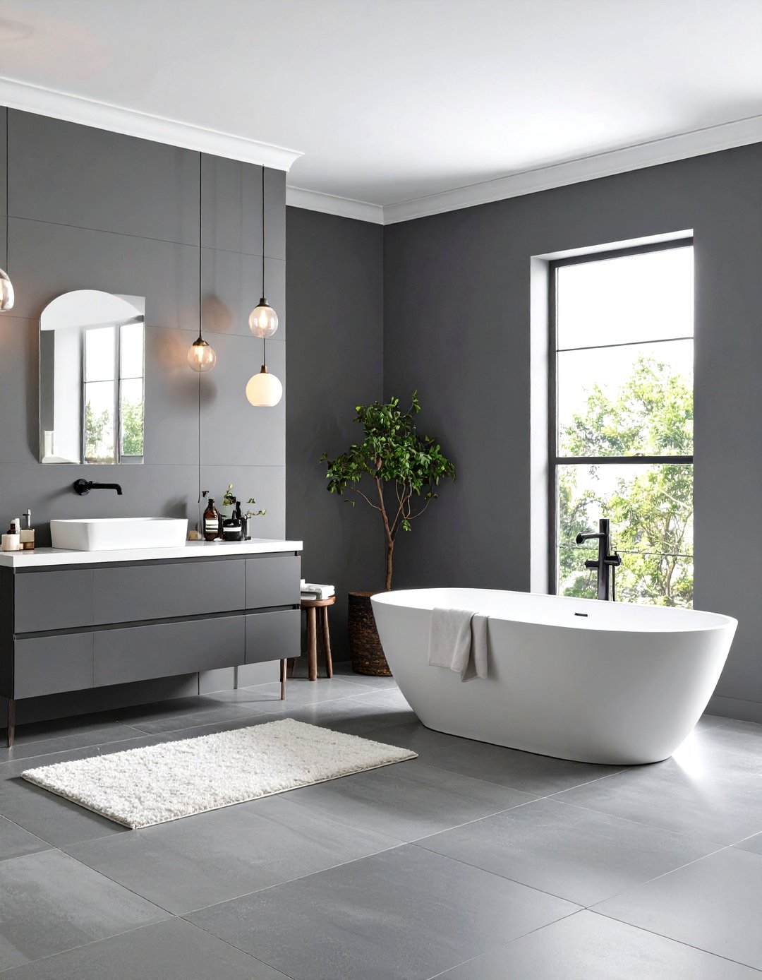 30 Fresh Gray and White Bathroom Ideas for Modern Homes - We Love Home Blog