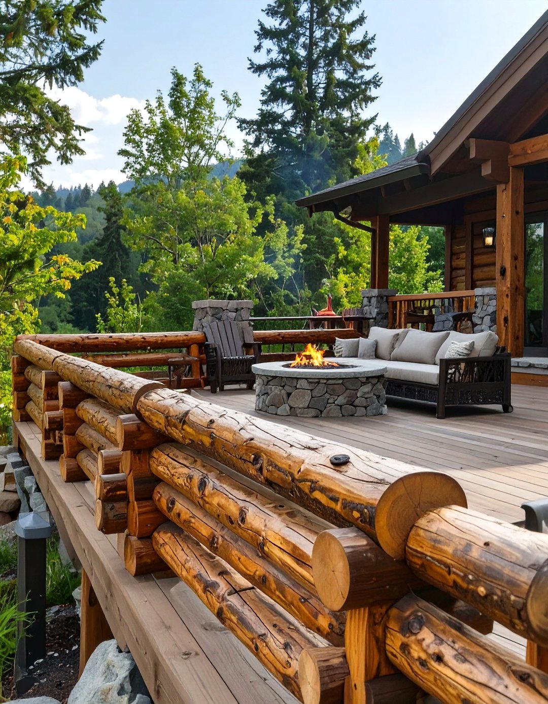 Composit Log Railing 30 Stylish Composite Deck Railing Ideas for Safety - We Love Home Blog