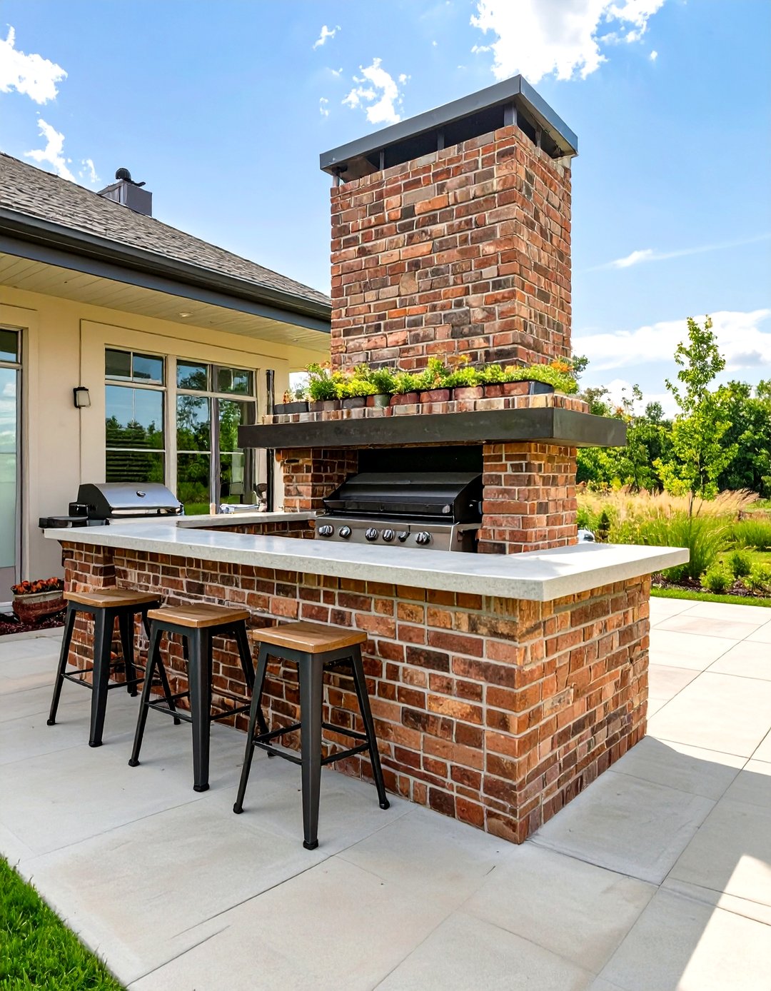 30 Outdoor Brick BBQ Designs Pictures for Your Backyard - We Love Home Blog