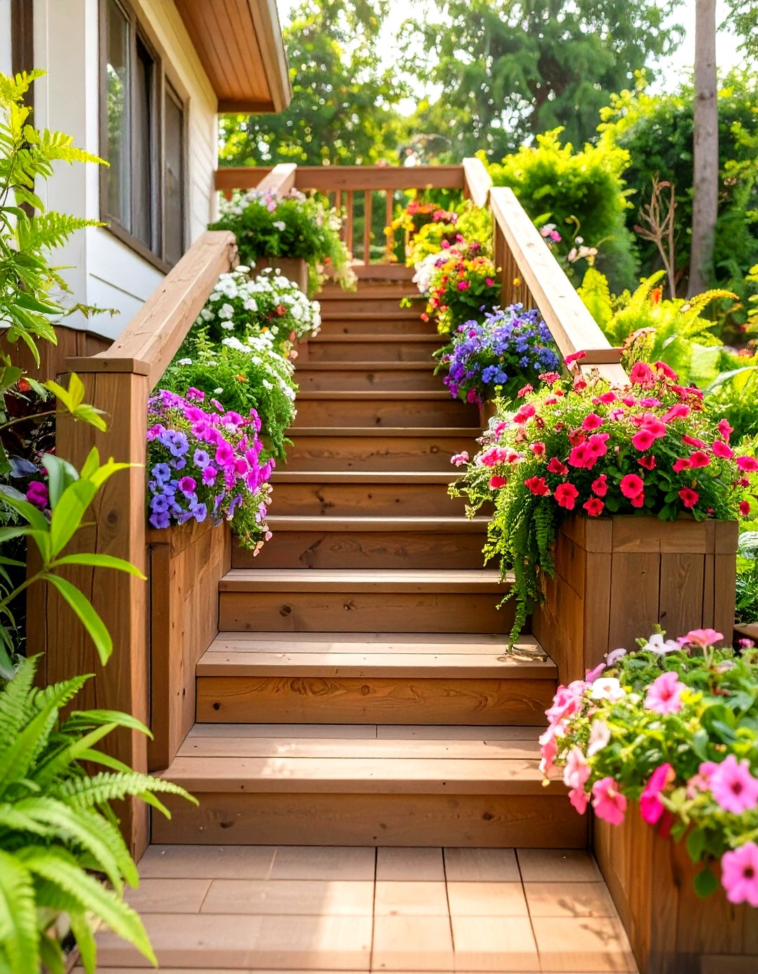 30 Practical Outdoor Deck Steps Ideas for Safe Access - We Love Home Blog