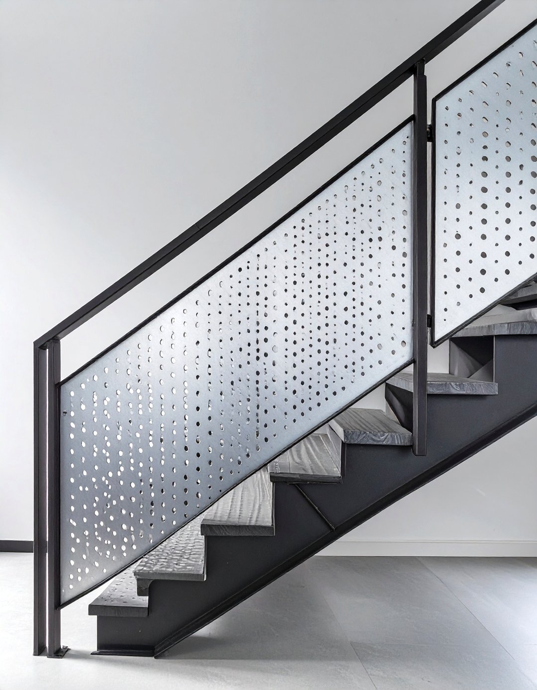 Metal Screen Railing 30 Modern Stairway Railing Ideas for a Stylish Home - We Love Home Blog