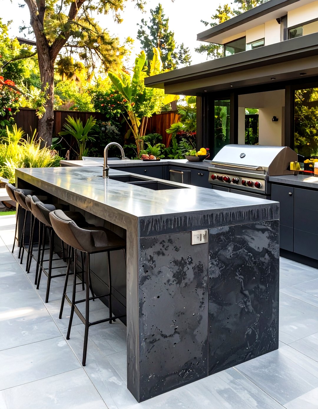 30 Outdoor Kitchen Countertop Ideas for Modern Homes - We Love Home Blog