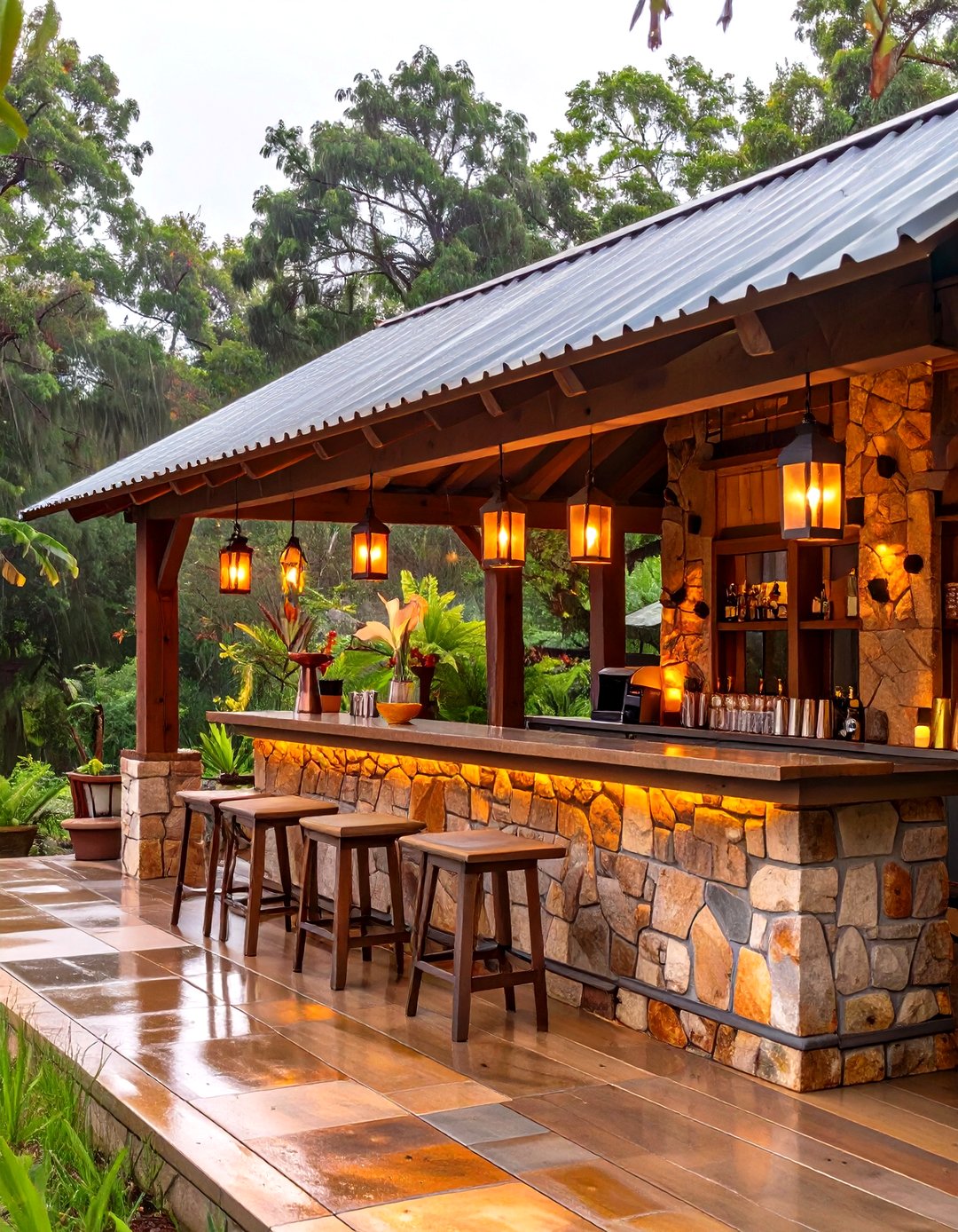 30 Rustic Outdoor Bar Ideas for Backyard Fun - We Love Home Blog