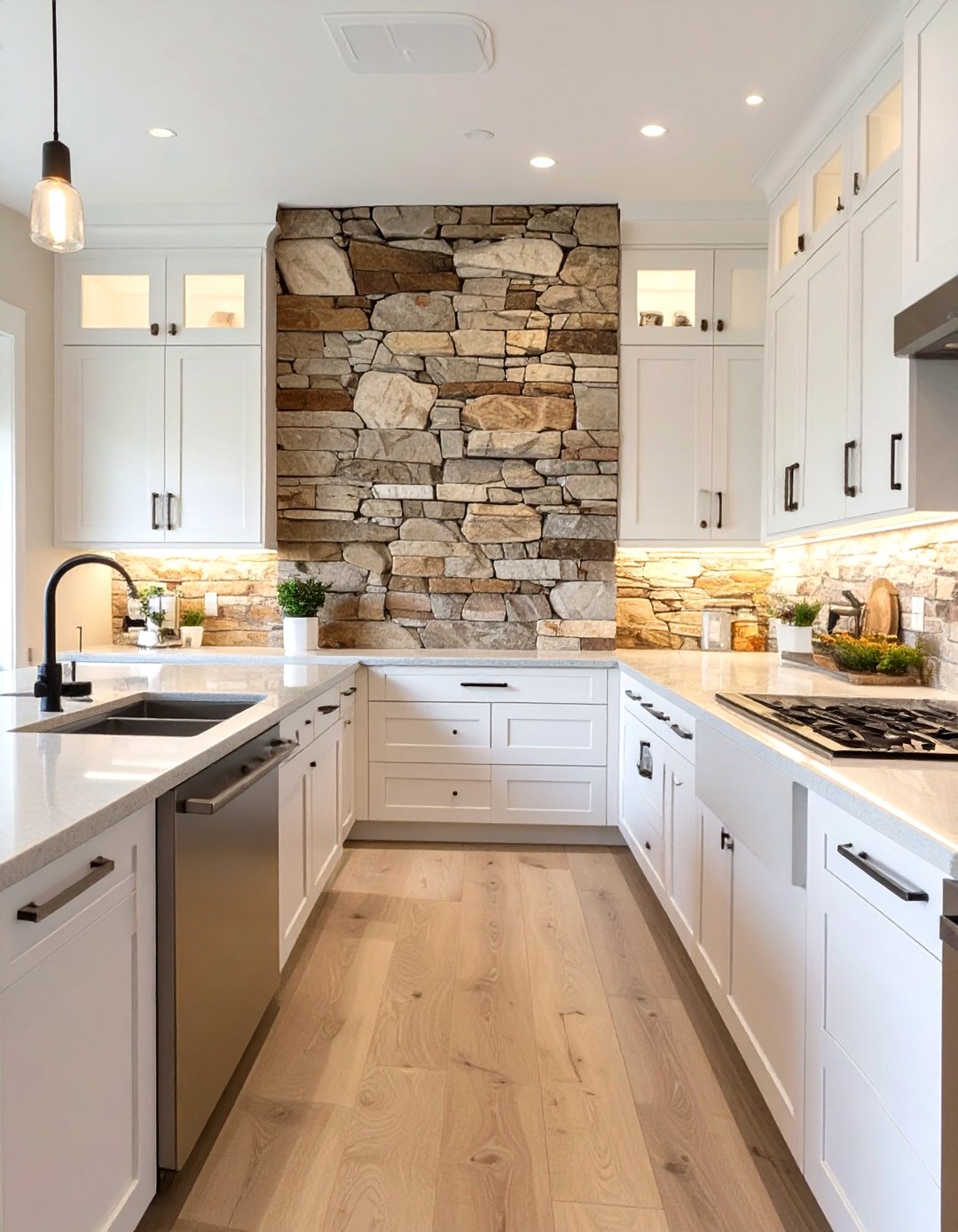 30 Backsplash Ideas for White Cabinets and Quartz Countertops - We Love ...