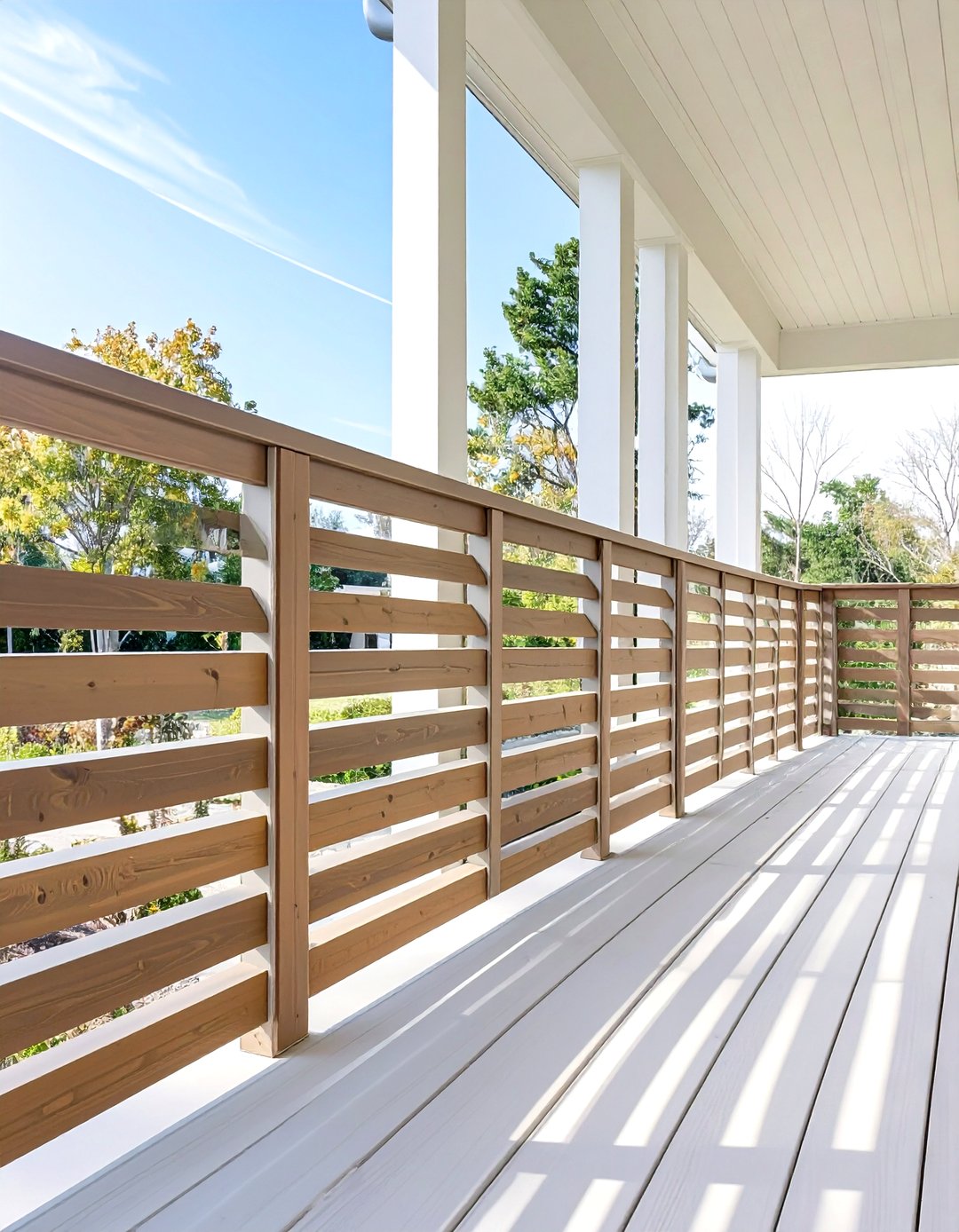 Diagonal Cross Railing 30 Cheap Porch Railing Ideas for Instant Curb Appeal - We Love Home Blog