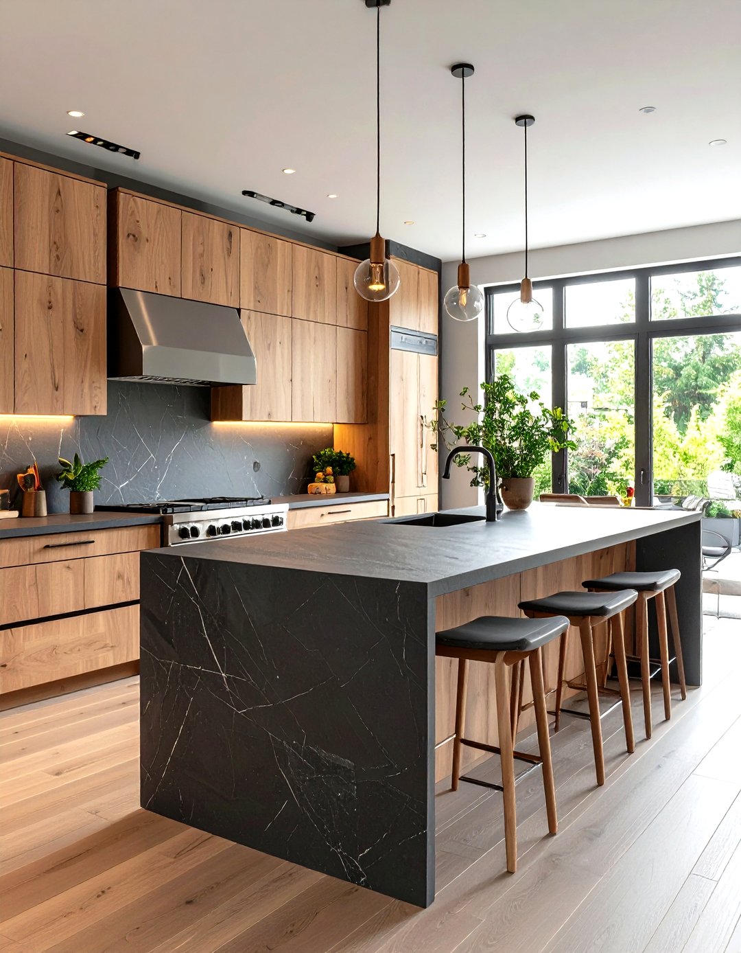 Rustic Slate Counter 30 Kitchen Counter Ideas for a Stunning Update - We Love Home Blog