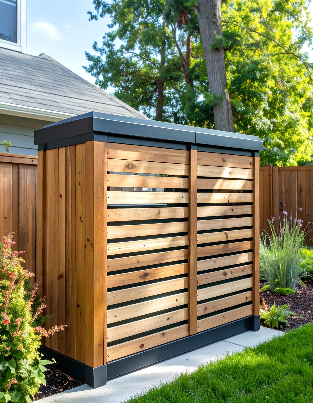 Shutter For Garbage 30 Outdoor Garbage Can Storage Ideas for a Clean Yard - We Love Home Blog