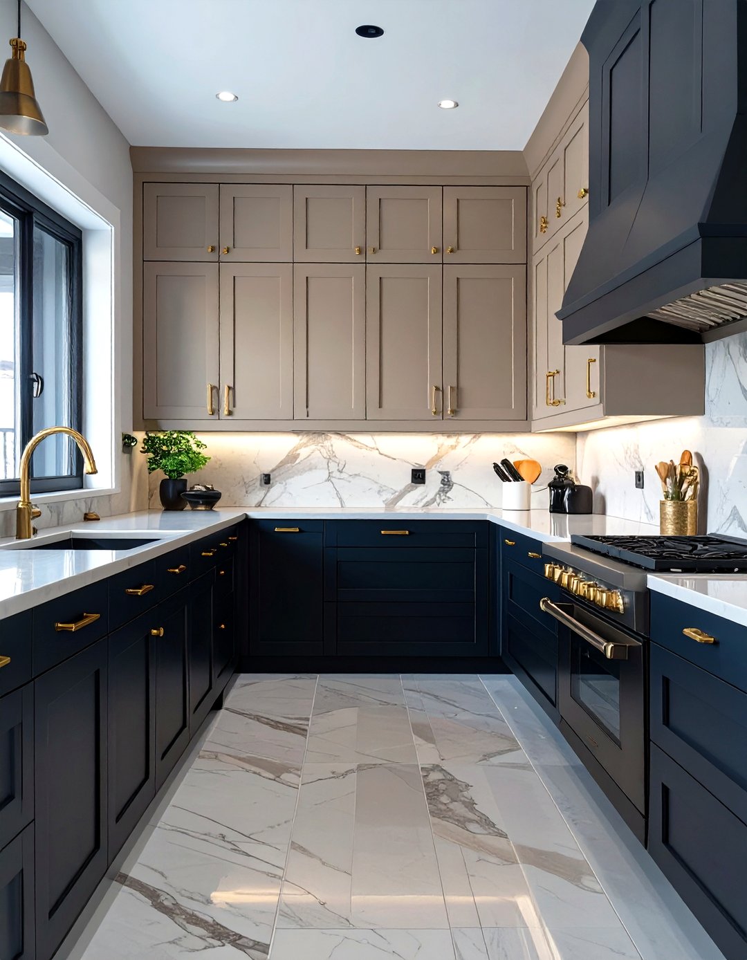 30 Two Tone Painted Kitchen Cabinet Ideas to Try - We Love Home Blog