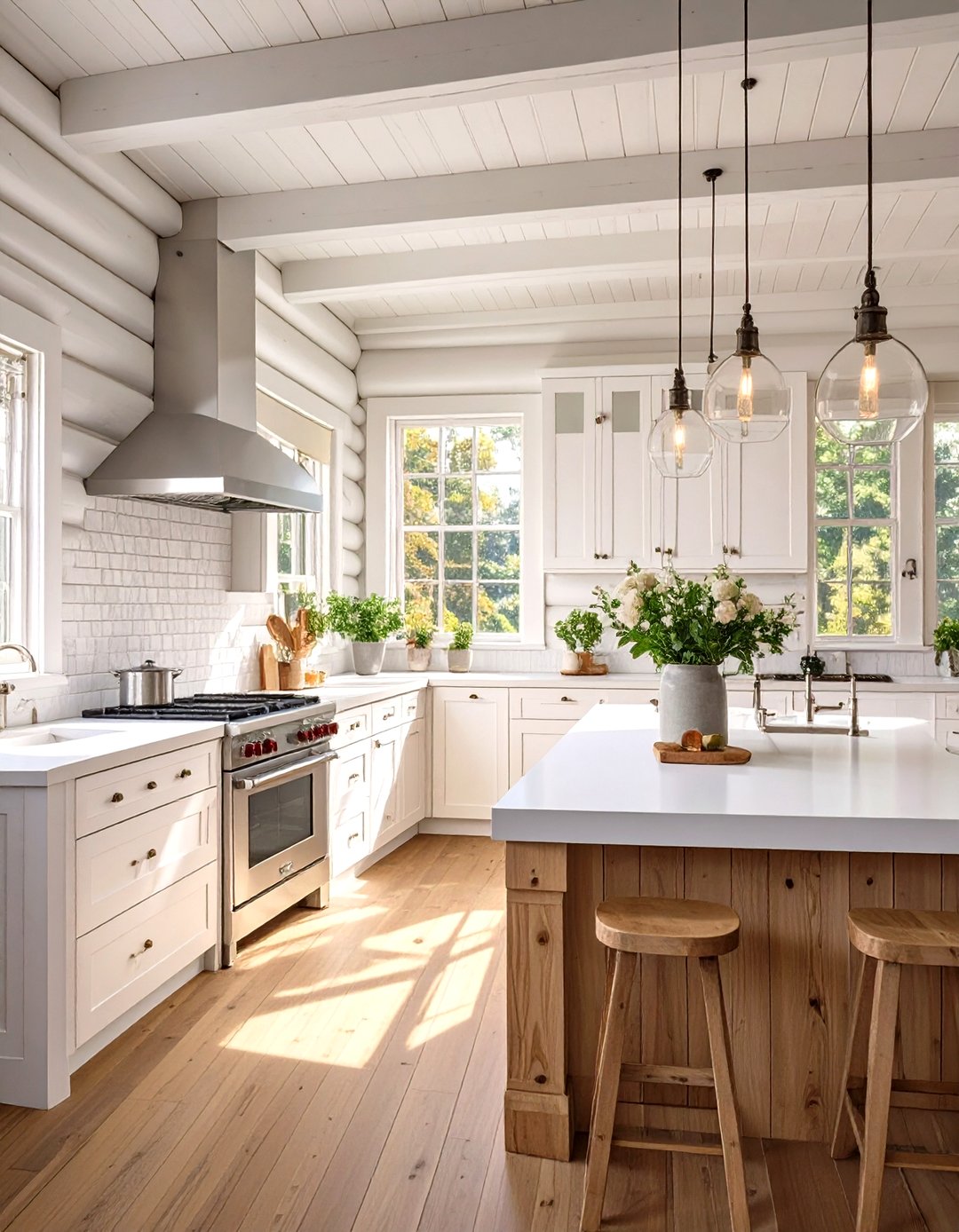 30 Modern Log Cabin Kitchen Ideas for a Cozy Home - We Love Home Blog