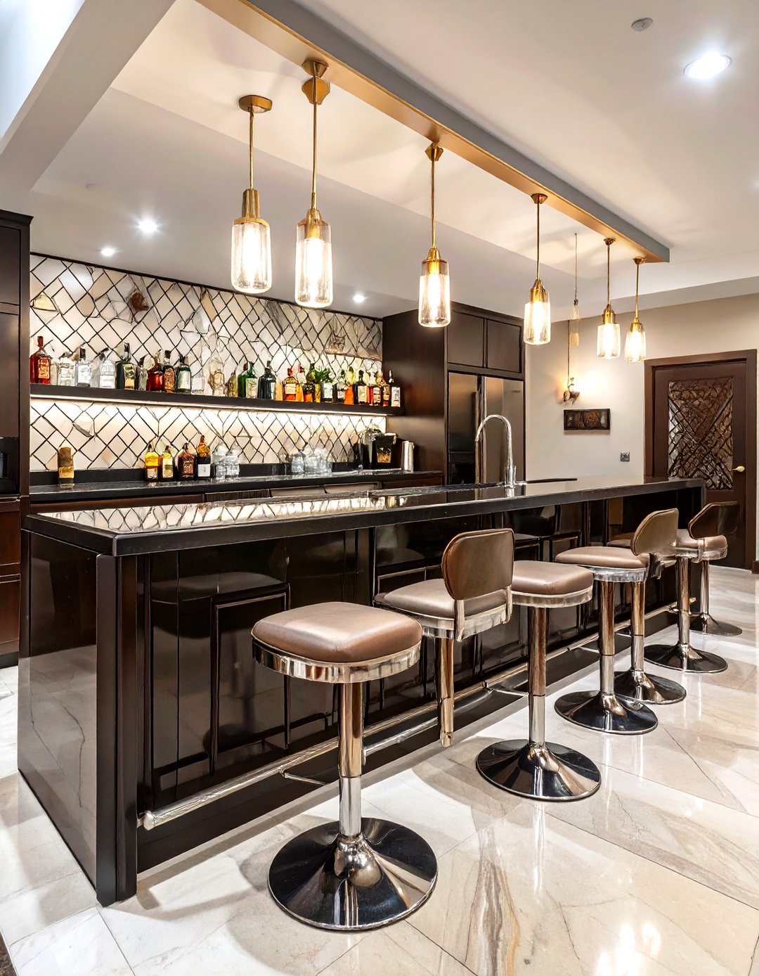 30 Modern Basement Wet Bar Ideas for Home Entertainment - We Love Home Blog