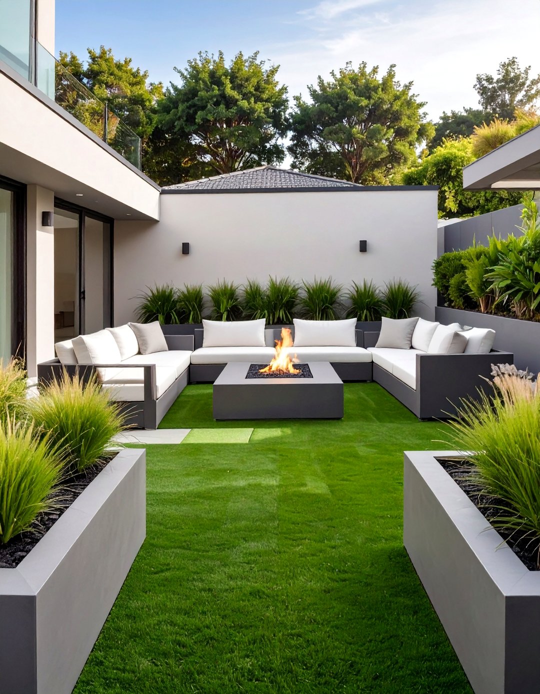Turf Courtyards 30 AI Low-Maintenance Garden Ideas for Busy People - We Love Home Blog