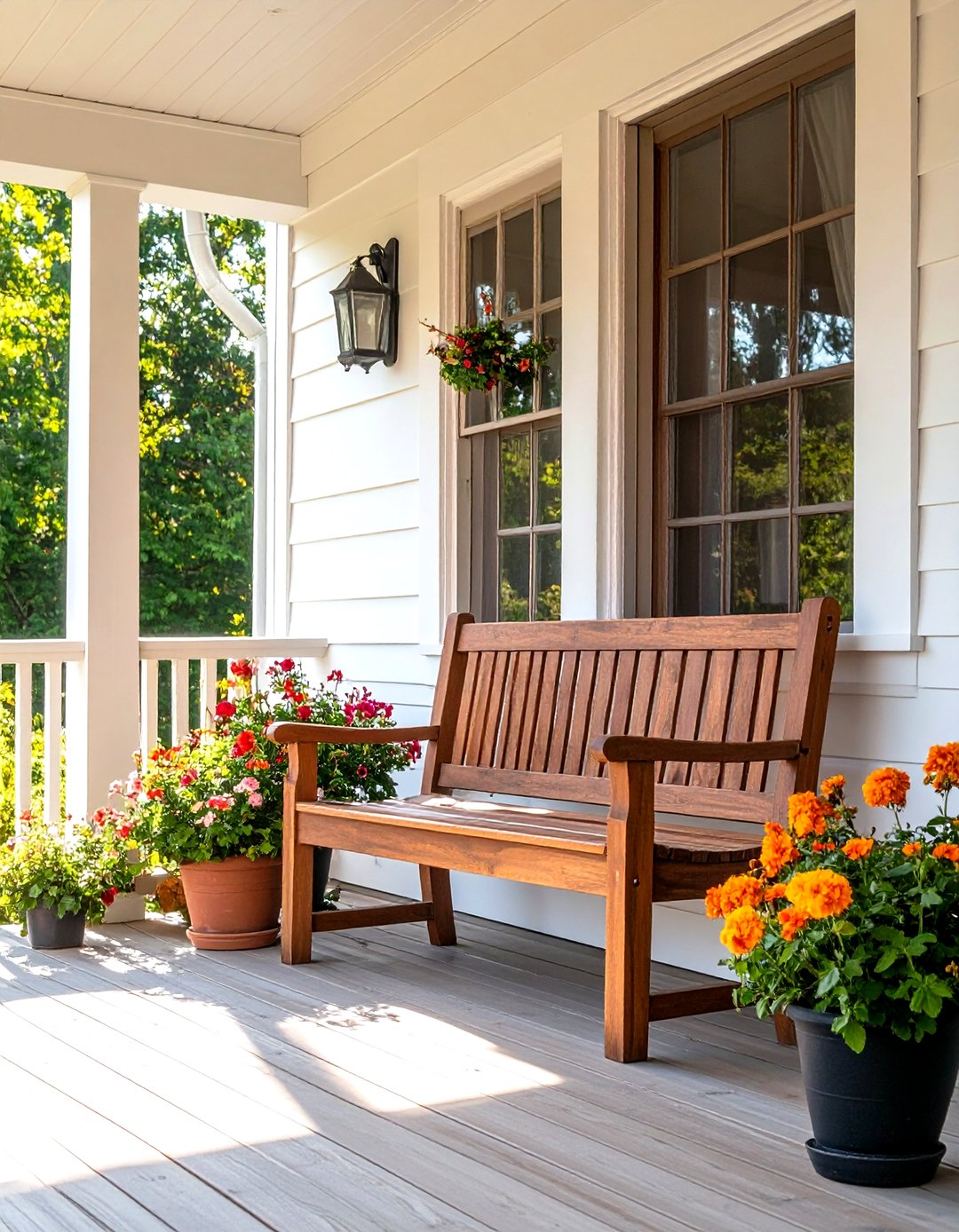 30 Cozy Front Porch Bench Ideas for Your Entryway - We Love Home Blog