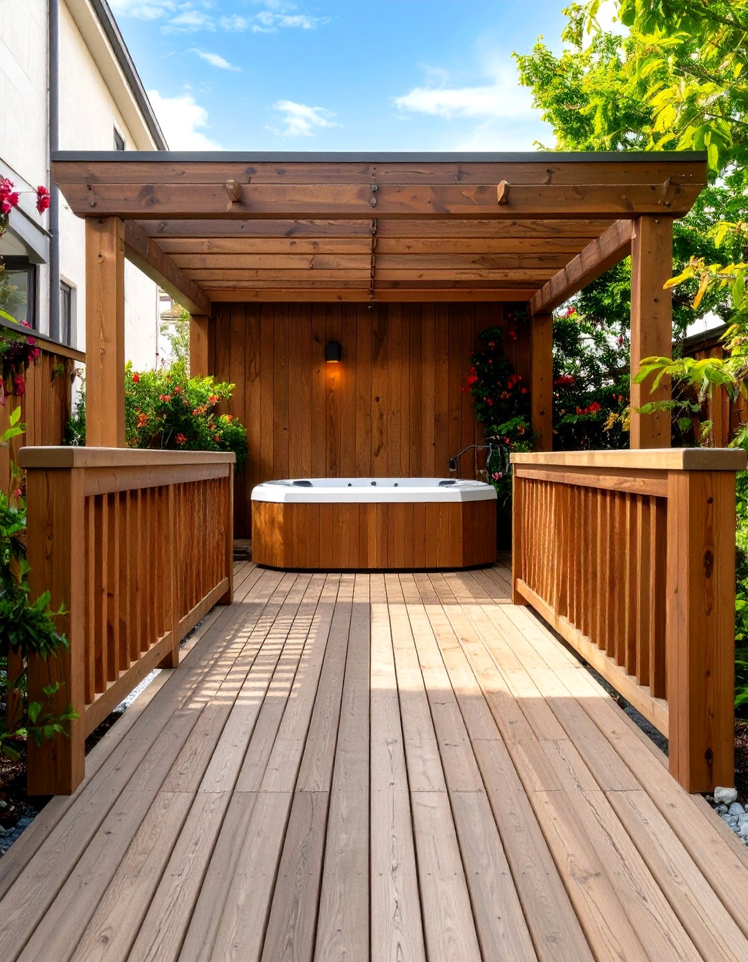 30 Hot Tub Deck Ideas for Your Private Backyard Oasis - We Love Home Blog