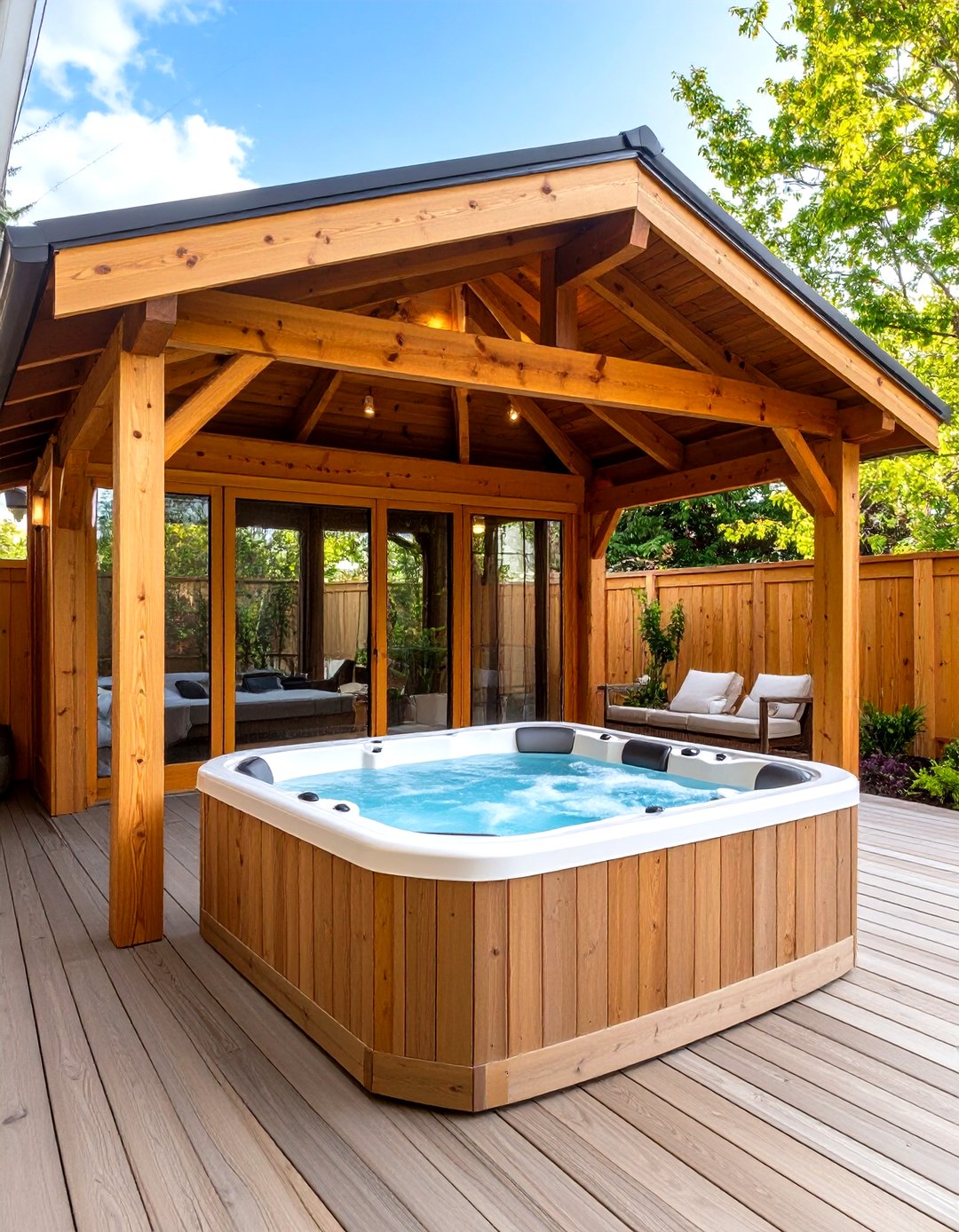 30 Hot Tub Deck Ideas for Your Private Backyard Oasis - We Love Home Blog