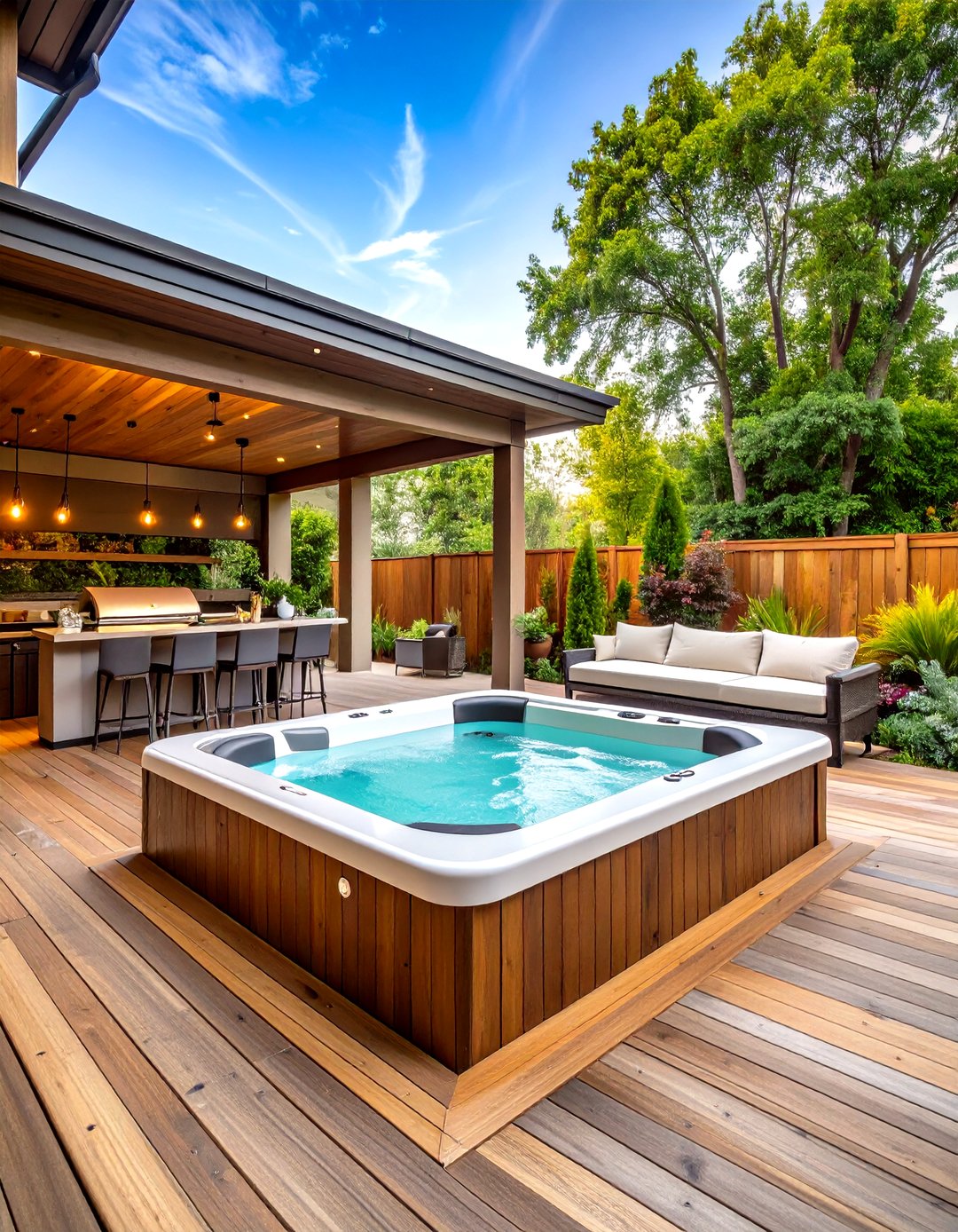 30 Hot Tub Deck Ideas for Your Private Backyard Oasis - We Love Home Blog
