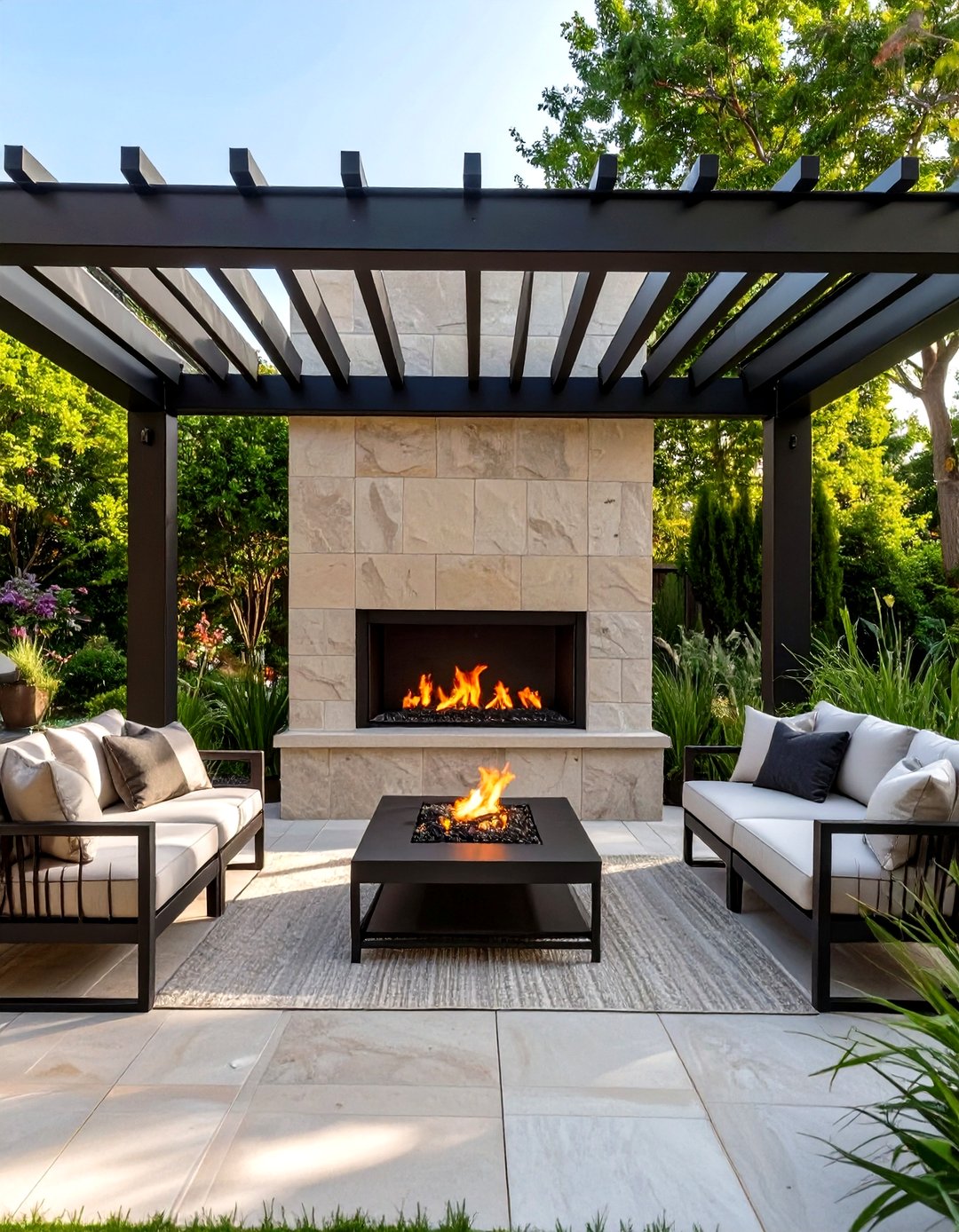 30 Modern Outdoor Fireplace Ideas for Cozy Evenings - We Love Home Blog
