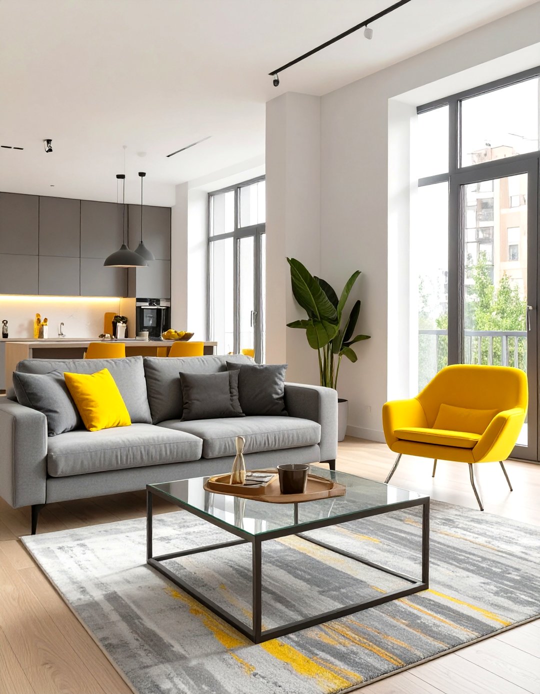 Stunning Urban Modern Apartment Style With Metal Accents And Geometric Shapes image