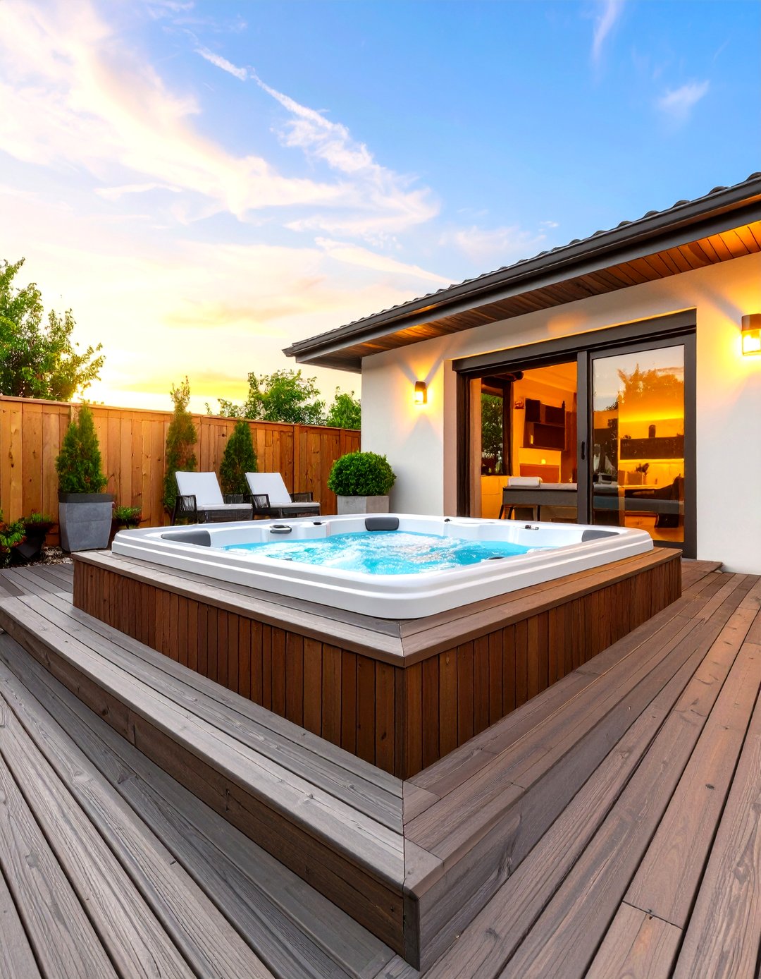 30 Hot Tub Deck Ideas for Your Private Backyard Oasis - We Love Home Blog